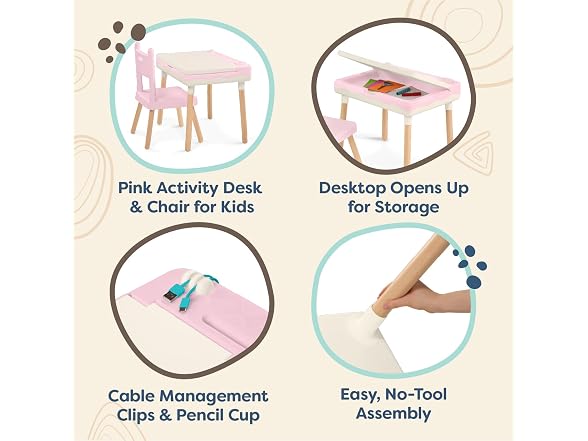 B. toys Kids Desk & Chair Set