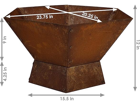 Sunnydaze Rustic Affinity 24-Inch Fire Pit