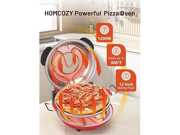 HomCozy Electric Pizza Oven