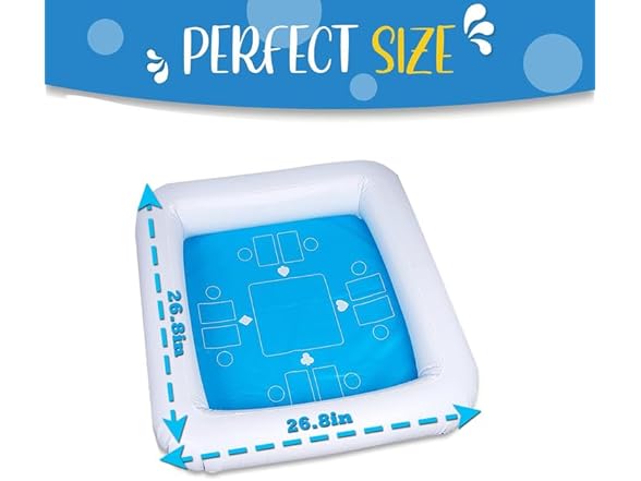 Zone Tech PA0013 Inflatable Game Table with Playing Cards