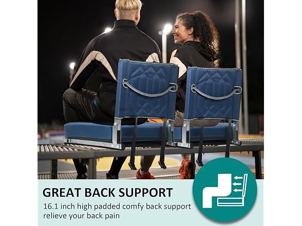 Stadium Seats with Back Support, 2 Pack