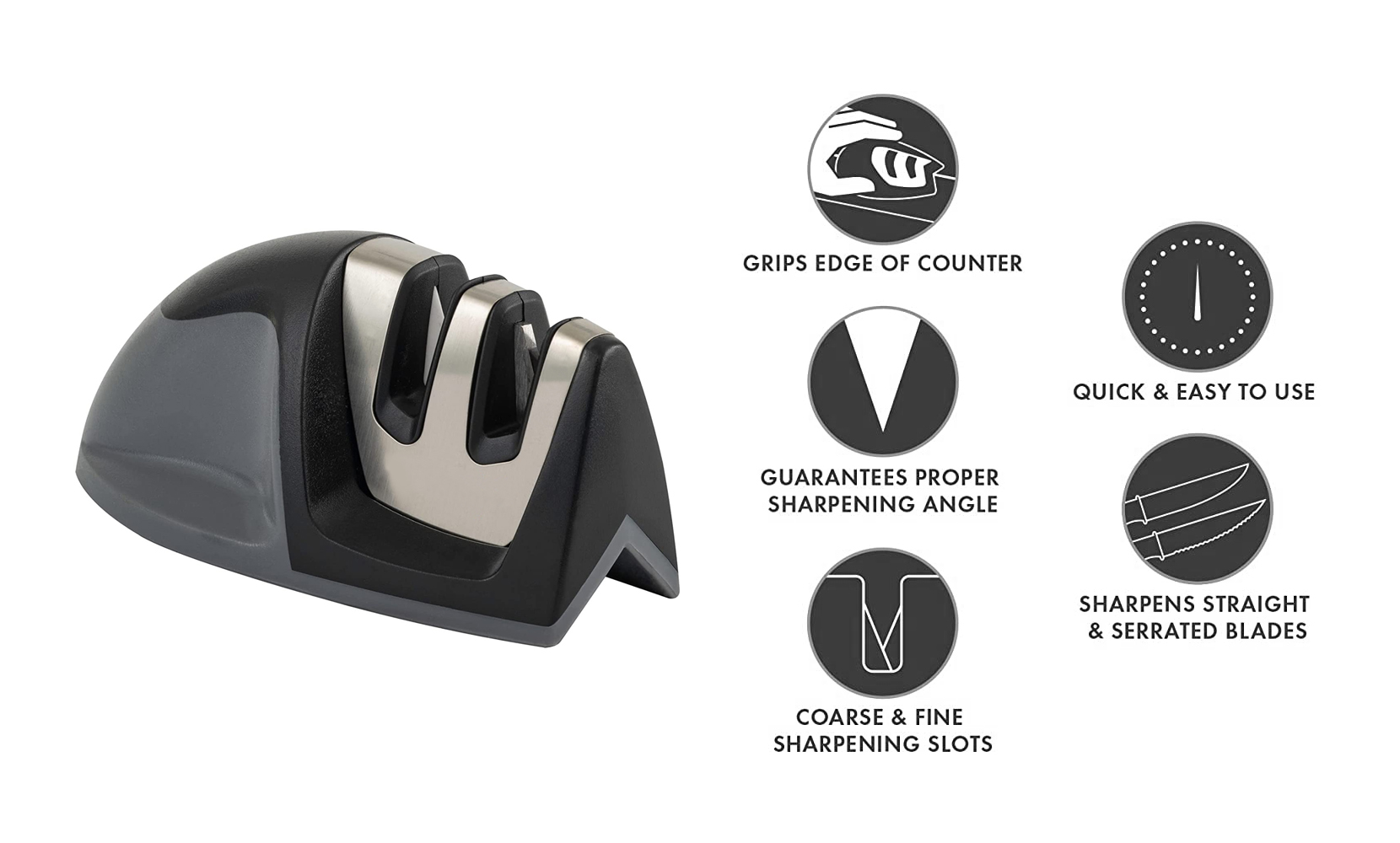 2pk Knife Sharpener & Meat Slice Holder - Gallery 9