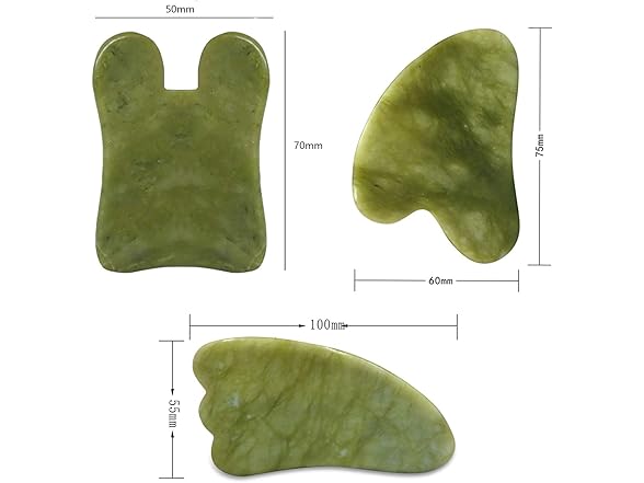 3Pcs Aventurine Guasha Scraping Massage Tools