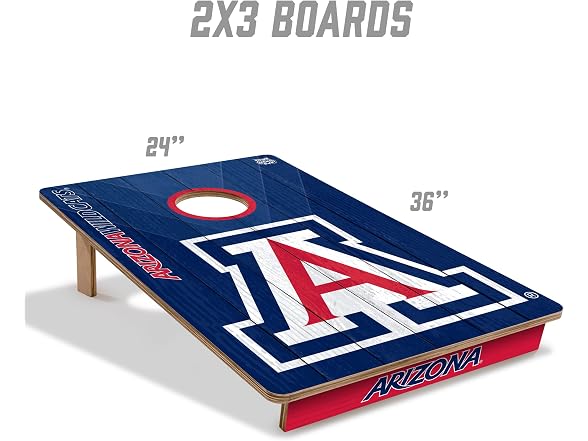 YouTheFan NCAA 2' x 3' Wood Cornhole Set