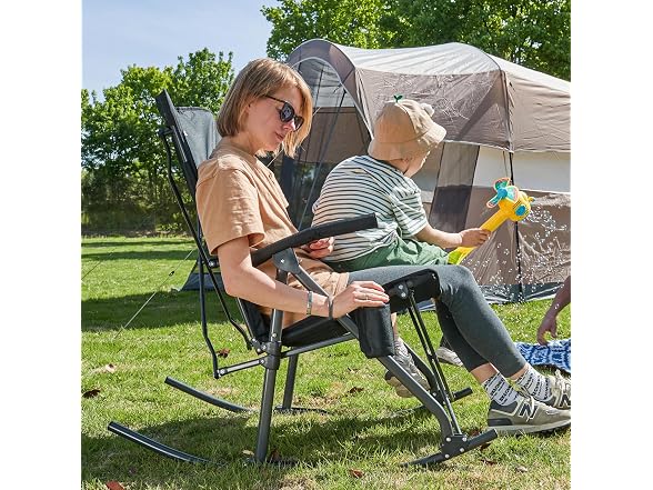 Portal Grey/Black Rocking Camping Chair
