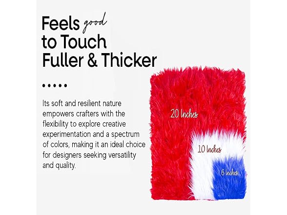 FabricLA Shaggy Faux Fur Square - 8" X 8" Pre-Cut