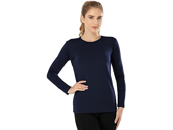 Mancyfit Women (S) Thermal Layer Crew Neck-blue