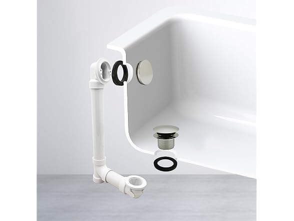 Westbrass 14in Waste Overflow Tip-Toe PN