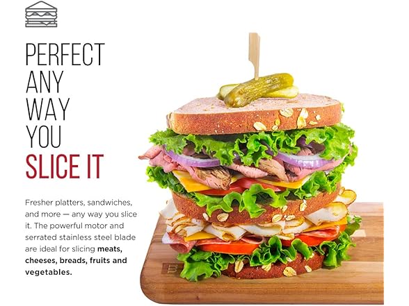Chefman Electric Deli Slicer W Adjustable Slices