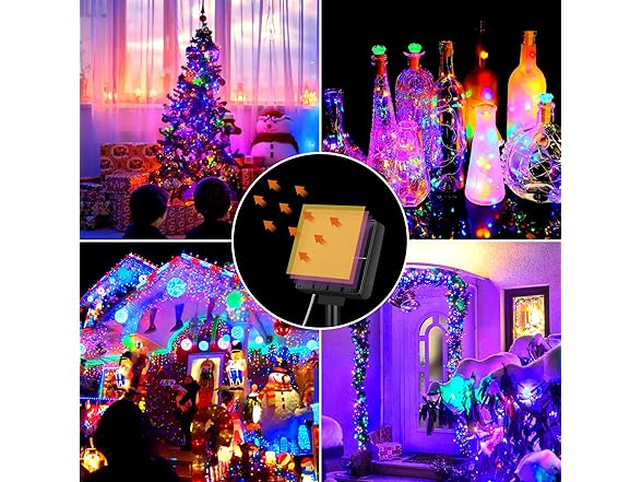 Brightever 4-Pack Solar String Lights Outdoor 288FT