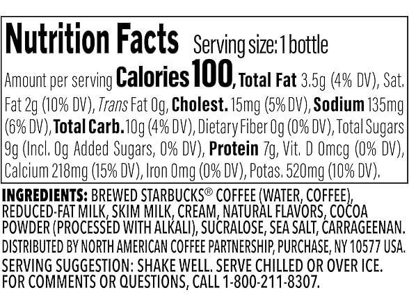 1CT Starbucks Frappuccino Lite, Double Chocolate  9.5 oz