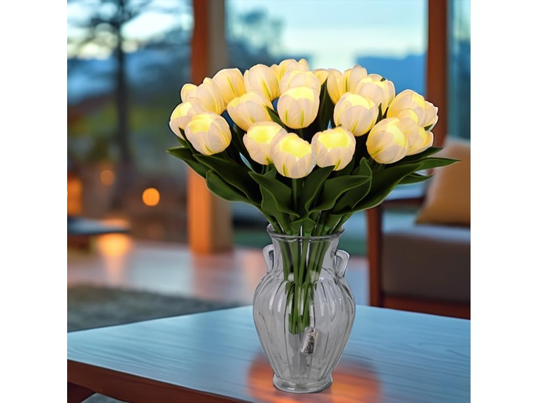 Light Up Artificial Flowers 20pcs Tulip