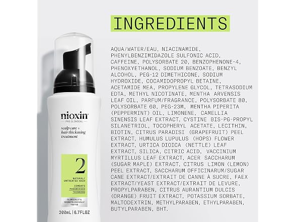 Nioxin System 2 Scalp + Hair Thick Leave on Trtmt