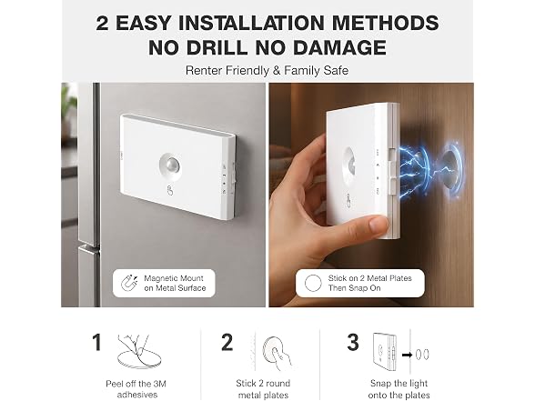 UNUSROOM Motion Sensor Stair Lights 4Pk