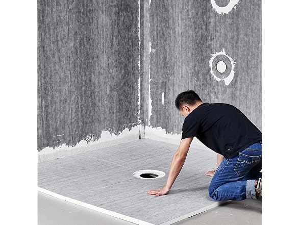 Shower Curb Kit, 72"x72" Shower Pan Kit with