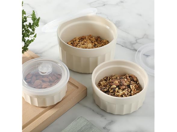 Martha Stewart 6 Piece Stoneware Meal Prep Container Set