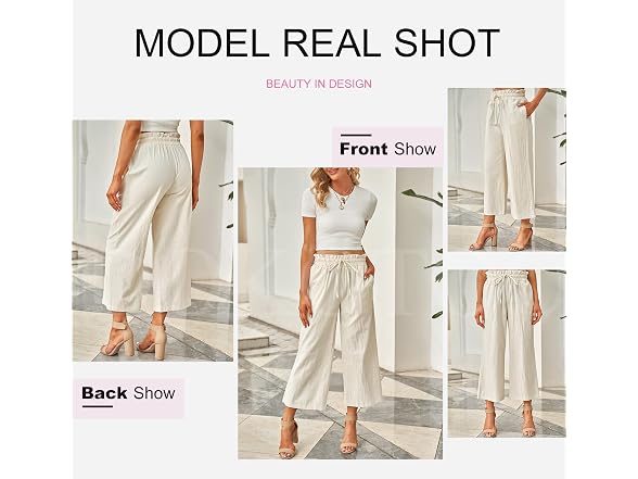 Dokotoo Women (XL) Comfy Casual Loose Tie Pants