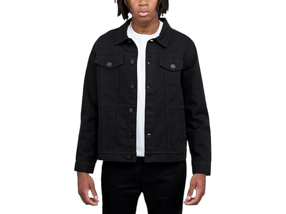 X RAY Mens Denim Jacket, Washed Ripped D