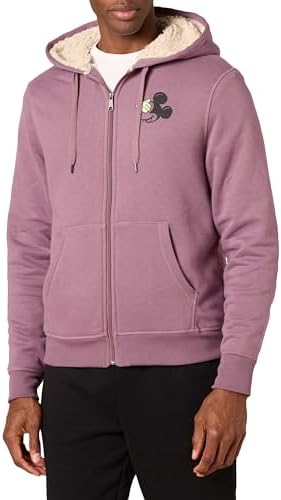Amazon Essentials Disney | Marvel | Star Wars Men's Sherpa-Lined Full-Zip Hoodie Sweatshirts, Mickey, XX-Large