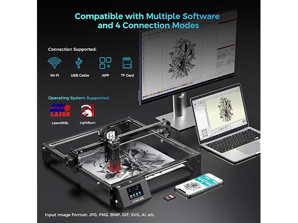 LONGER Laser Engraver Ray5 10W, 60W DIY Laser Cutter