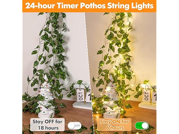 Lakumu W0288 Pothos String Lights 33FT