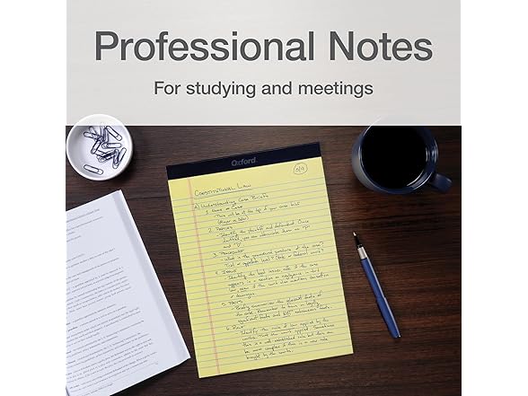 Oxford 8.5 x 11 Inch Legal Pads, Wide Ruled 6Pk