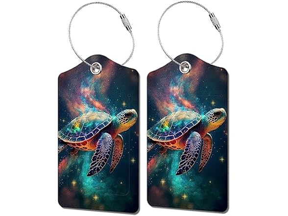 4-Pack Leather Luggage Tags for Travel