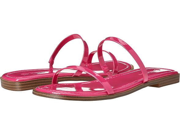 The Drop Women's Paris Square Toe Two Strap Flat Sandal