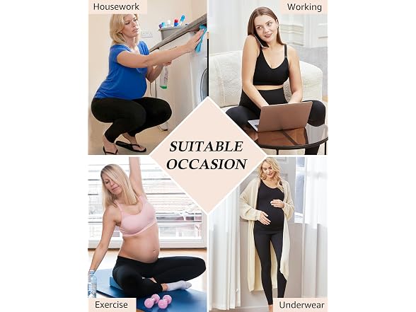 Hofish Women (L) Maternity Leggings Over Leggings