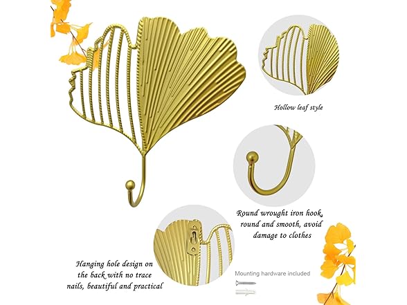 jomajo Iron Single Hooks Modern Leaf