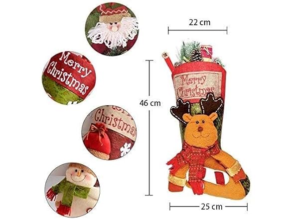 WayoM Set of 3 Christmas Stocking