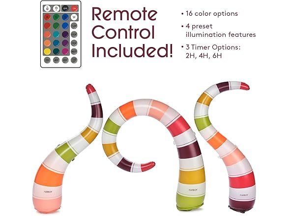 FUNBOY Giant Inflatable Light-Up Yard Snake