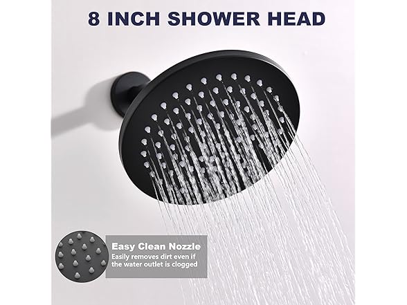 Shower System with Tub Spout, Shower Faucet Set, 8"