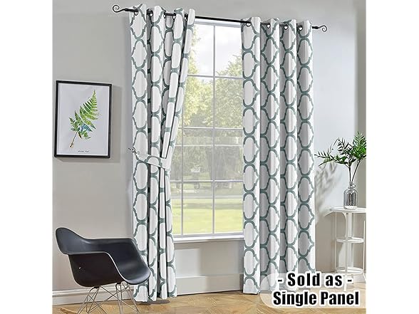 Melodieux Moroccan Fashion Curtains, 52"x63", (1 Panel)