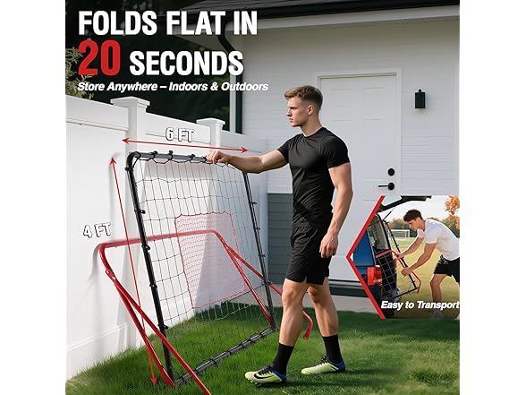 ZEALFEEL Soccer Rebounder Net