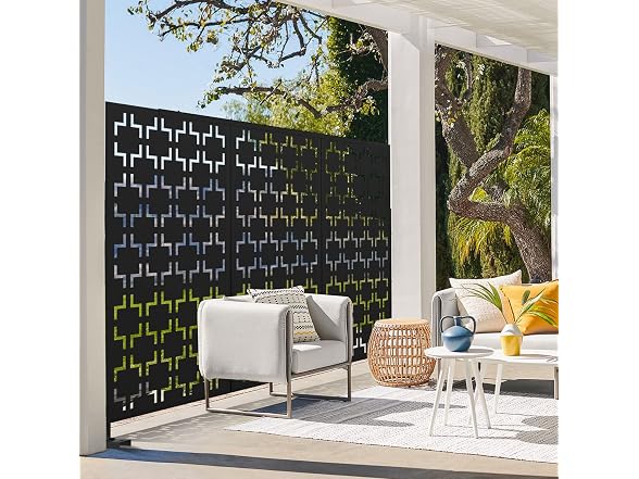 Metal Privacy Screen Outdoor 72 H 47 W