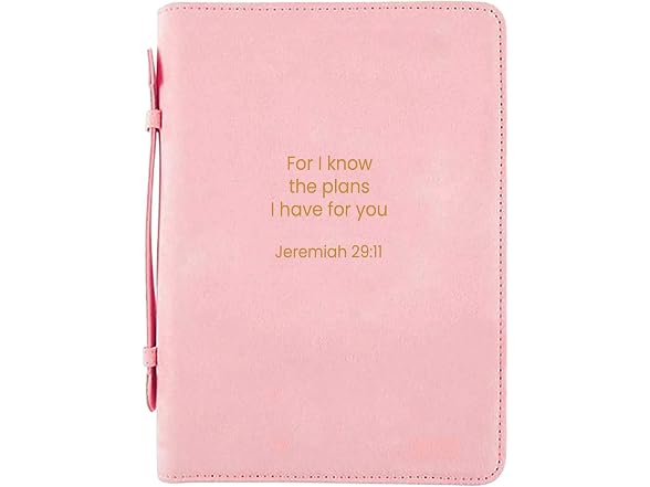 White Dove Designs Bible Cover-His Plans-Pink-XLG