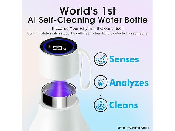 33oz Self-Cleaning Water Bottle