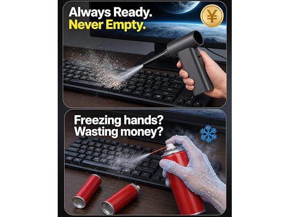 Exovyn 2-in-1 Air Duster & Car Vacuum