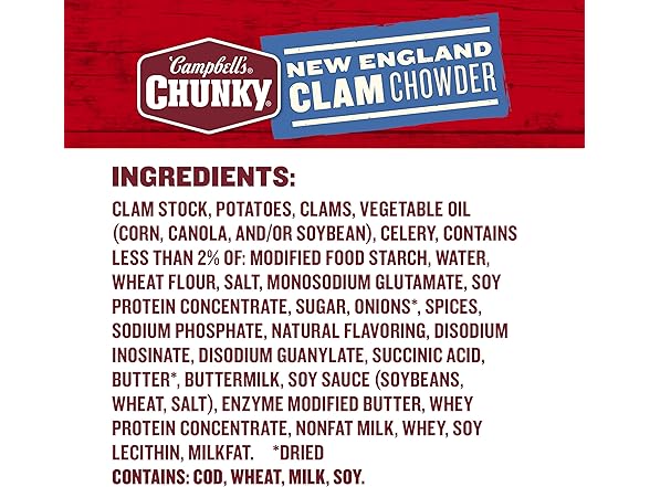 Campbell’s Chunky Soup, New England Clam Chowder