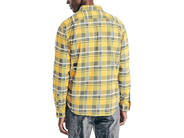 Nautica Mens Sustainably Crafted Plaid Flannel Shirt (M)