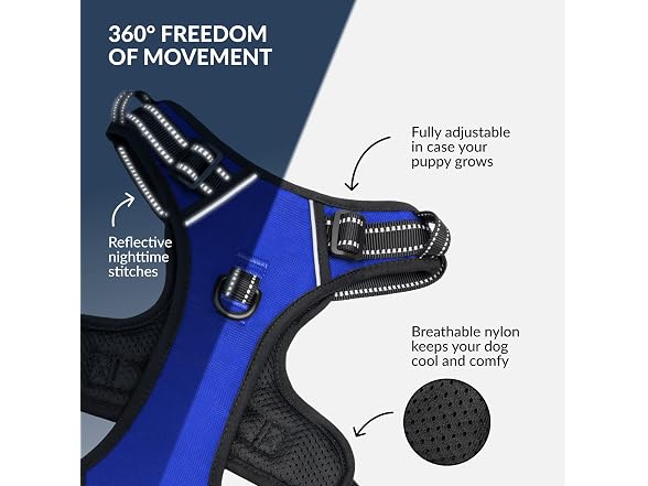 CollarDirect No Pull Reflective Dog Harness