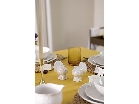 Lenox French Perle Carved Turkey Salt & Pepper Set 663620