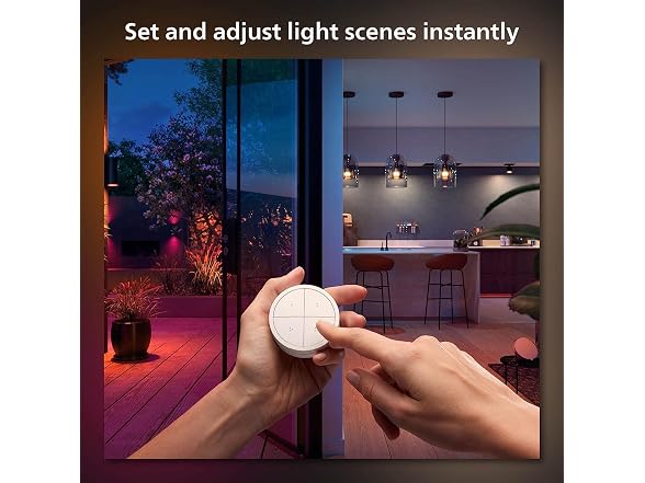 Philips Hue Wall Tap Dial Light Switch, Portable, White - 1 Pack