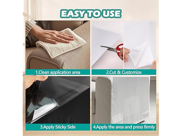 WAWINY Cat Scratch Protector Rolled(12" x16ft)