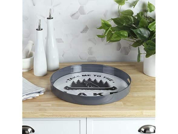 Pfaltzgraff Decorative Plastic Serving Dish Round, Lake