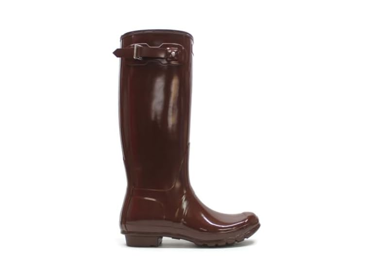 Hunter Womens Original Tall Gloss Rain Boots - Brown Bolt - 9
