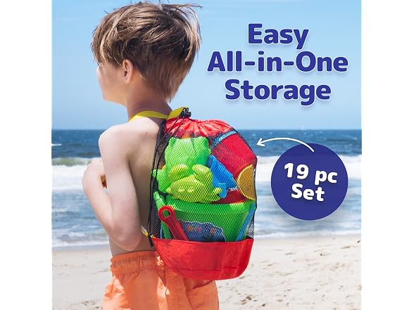 PREXTEX 19-Piece Kids Beach Toys