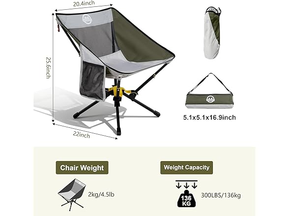ADSMART Portable Camping Chair