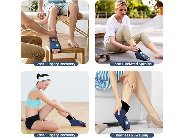Conbella Ankle Ice Pack Wrap for Swelling
